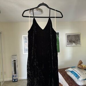 Alice + Olivia Black Velvet Mini Dress